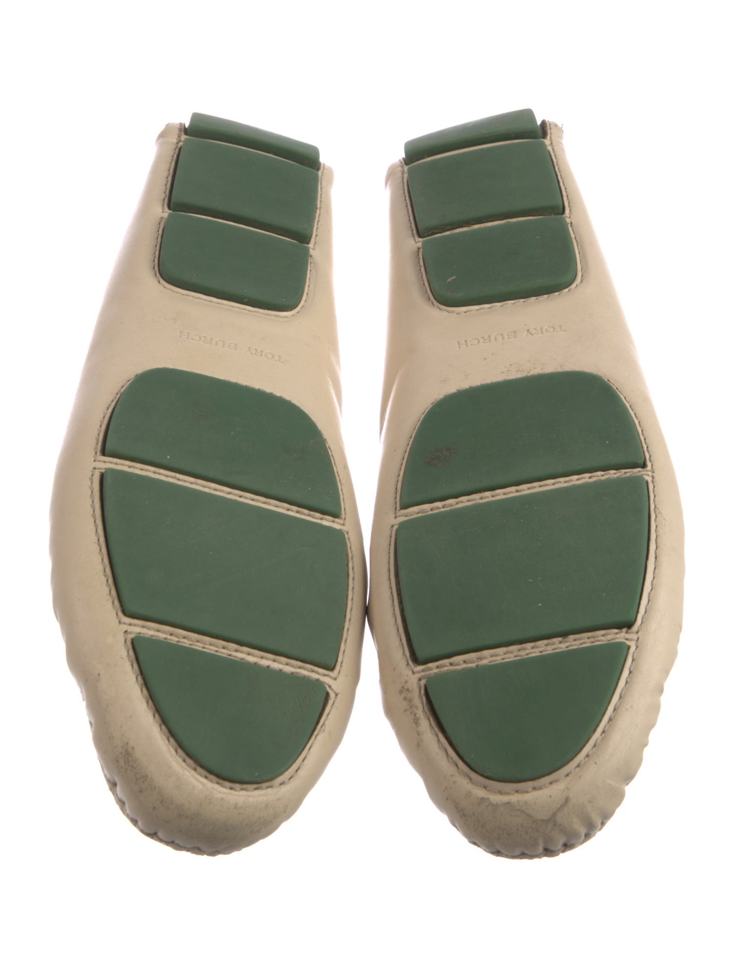 Tory Burch Leather Embroidered Accent Loafers